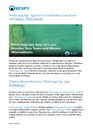 Best whatsapp messenger spy app