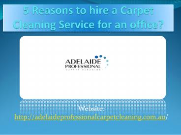 Carpet Cleaning Adelaide