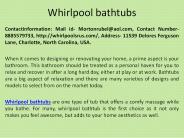 Whirlpool bathtubs