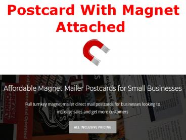 Postcard With Magnet Attached