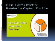 Practice Worksheet for CBSE Class 3 Maths - Fractions | Takshilalearning