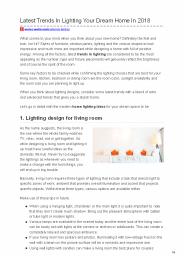Latest Trends In Lighting Your Dream Home In 2018