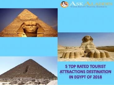 5 Top-Rated Tourist Attractions destination in Egypt of 2018