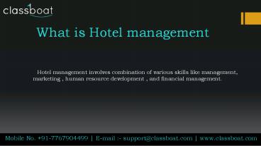 hotel management courses in pune