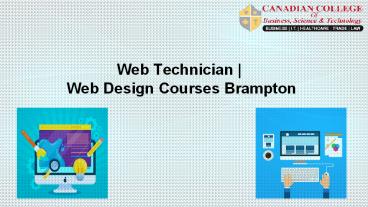 Web Technician |  Web Design Courses CCBST