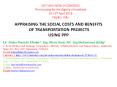 APPRAISING THE SOCIAL COSTS AND BENEFITS OF  TRANSPORTATION PROJECTS USING PPP PowerPoint PPT Presentation
