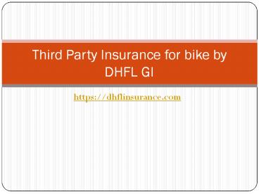 Third Party Insurance from DHFL GI