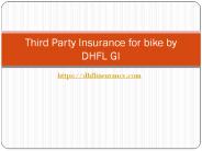 Third Party Insurance from DHFL GI