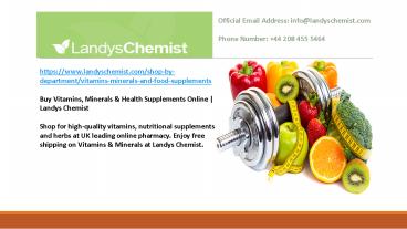 Buy Vitamins, Minerals & Health Supplements Online | Landys Chemist