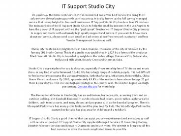 IT Support Studio City