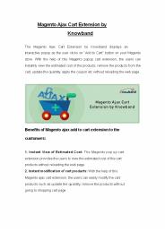 Magento Ajax Cart Extension by Knowband