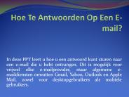 Hoe Te Antwoorden Op Een E-mail?