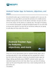 Android Tracker App