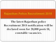 Rajasthan Police Recruitment 2018