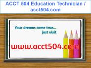 ACCT 504 Education Technician / acct504.com