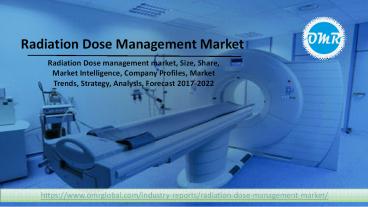 Radiation Dose management market