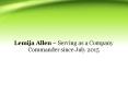 Lemija Allen – Serving as a Company Commander since July 2015 PowerPoint PPT Presentation