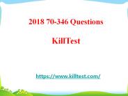 Microsoft 70-346 New Questions