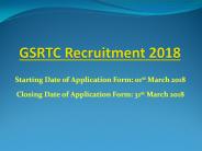 GSRTC Recruitment 2018