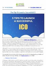 Five Tips To Launch A Successful ICO