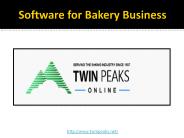 Software for Bakery Business