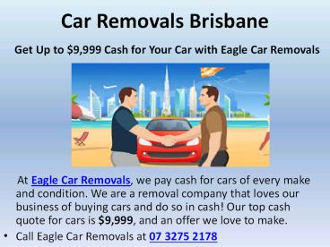 Eagle Car Removals Brisbane