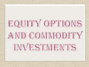 Equity Options and Commodity Investments