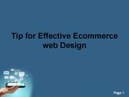 Tips For Effective E-commerce Web Design