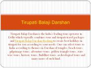 Best And Cheapest Tirupati Balaji Darshan