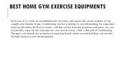 Best Home Gym Exercise Equipments