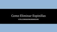 Como Eliminar Espinillas