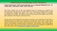 Aluminium toolboxes with drawers