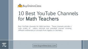 10 Best YouTube Channels for Math Teachers