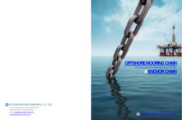 Offshore Mooring Chain & Anchor Chain | DaiHan Anchor Chain Catalogue