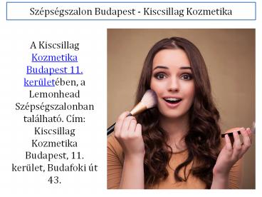 Szépségszalon budapest - kiscsillag kozmetika (1)