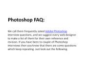 Photoshop FAQ
