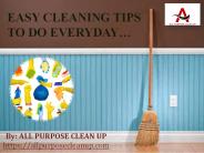Easy Cleaning Tips to do Everyday