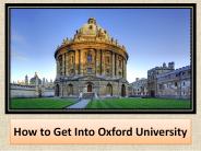 How to Get Into Oxford University