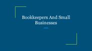 Bookkeepers And Small Businesses