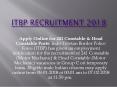 ITBP Recruitment 2018 PowerPoint PPT Presentation