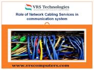 Applications Network cabling services