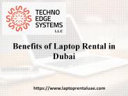 Benefits of Laptop Rental in Dubai