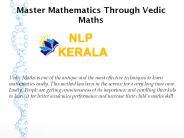Master Mathematics Through Vedic Maths