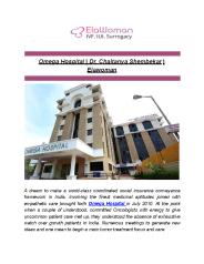 Omega Hospital | Dr. Chaitanya Shembekar | Elawoman