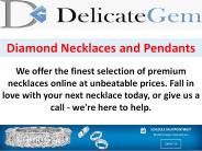 Diamond Necklaces and Pendants