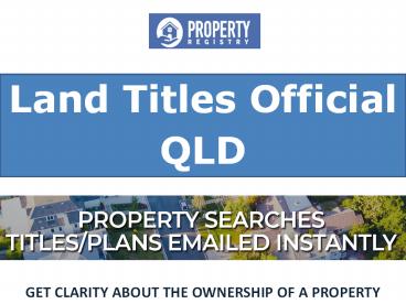 Land Titles Official QLD