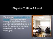 Physics Tuition A Level