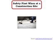Safety First When at a Construction Site
