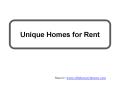 Unique Homes for Rent PowerPoint PPT Presentation