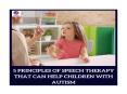 5 Principles of Speech Therapy that can help children with autism PowerPoint PPT Presentation